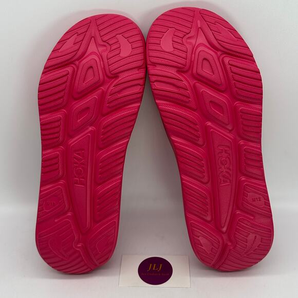 Hoka One One Mens Ora Recovery Slide 3 Slip On Comfort Sandals Raspberry Size 12 - Picture 10 of 12